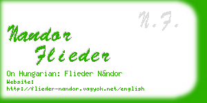 nandor flieder business card